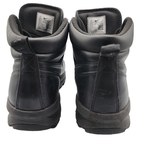 Nike Manoa Mens 9.5 Leather Triple Black Boots Outdoor Hiking 454350-003 main image 10